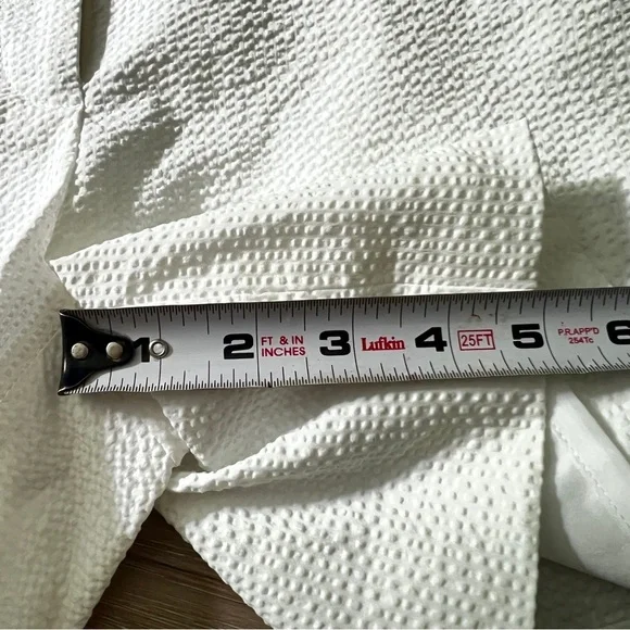 Theory Waist Tab White Seersucker Shorts size 0 xs - Picture 7 of 12